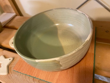 Sometimes a pot needs to have more glaze and refired. We'll see if it works.
